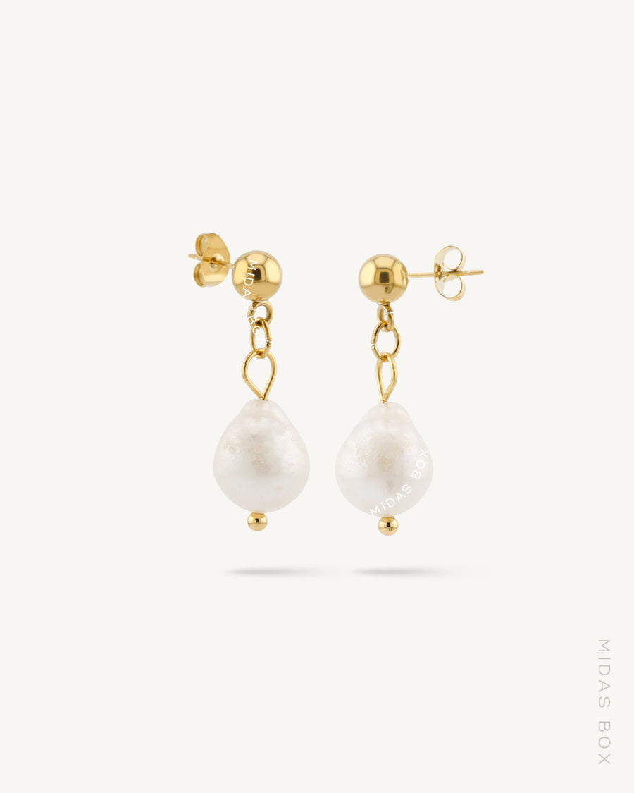 Single Pearl Drop Earrings