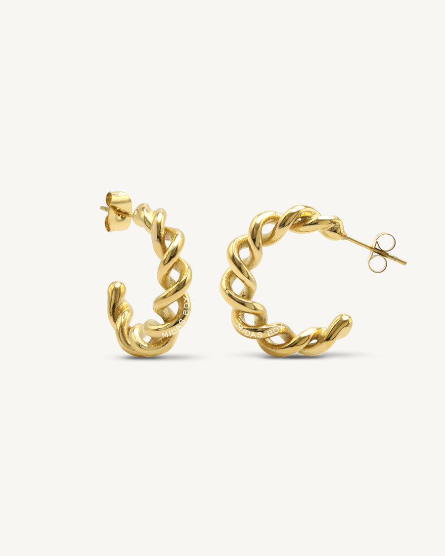 Twisted Open Hoop Earrings