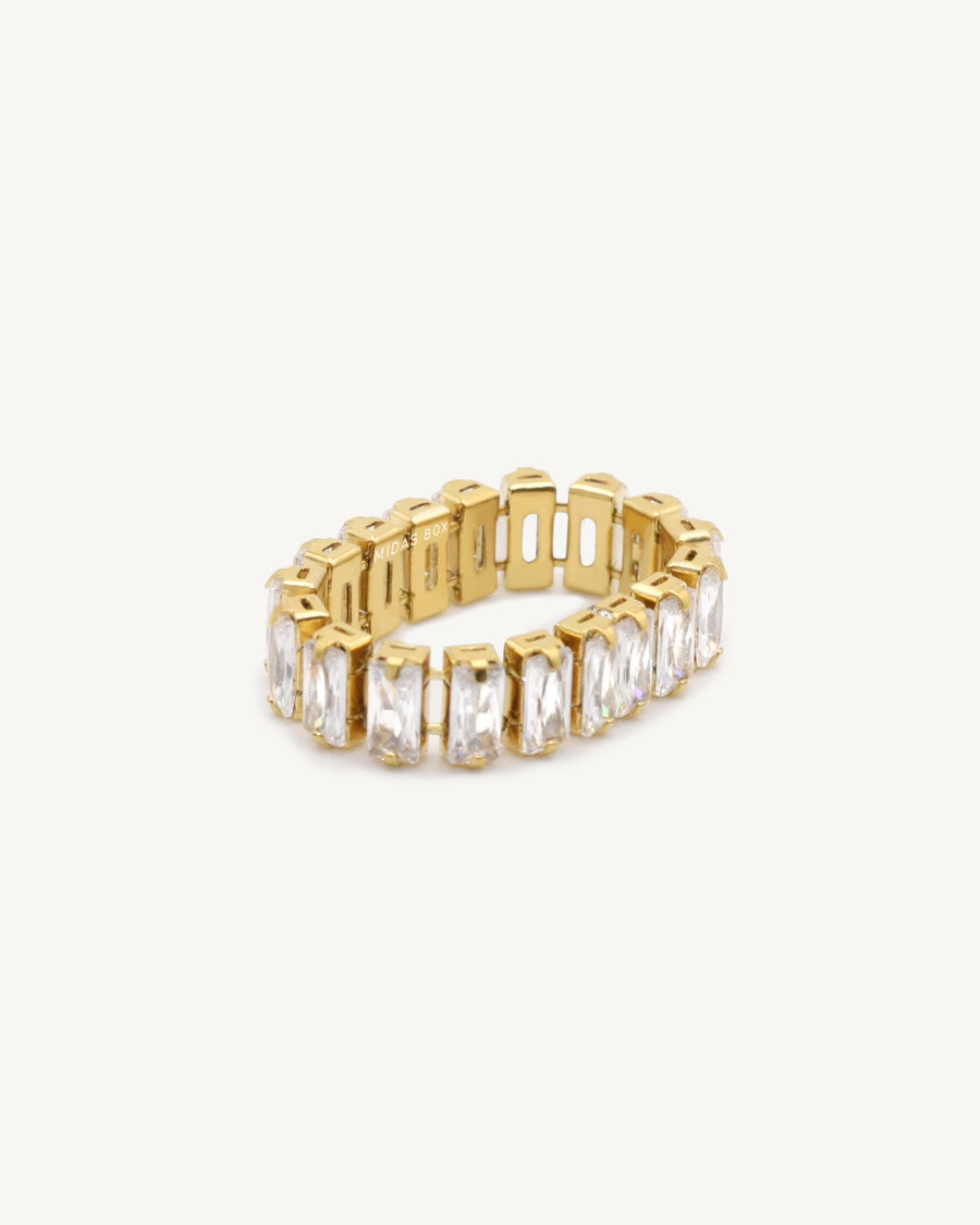 Baguette Eternity Link Ring