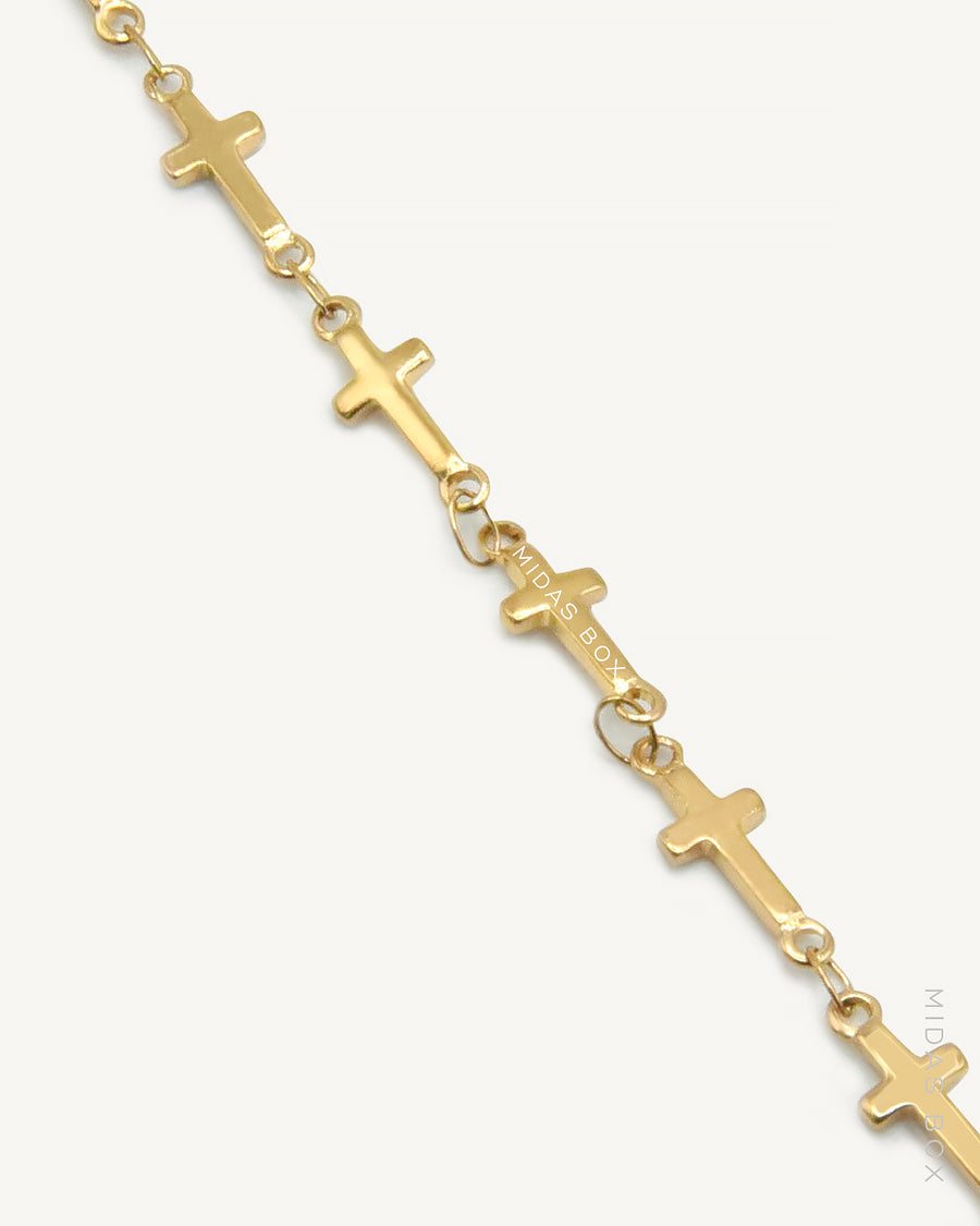 Sideways Cross Bracelet