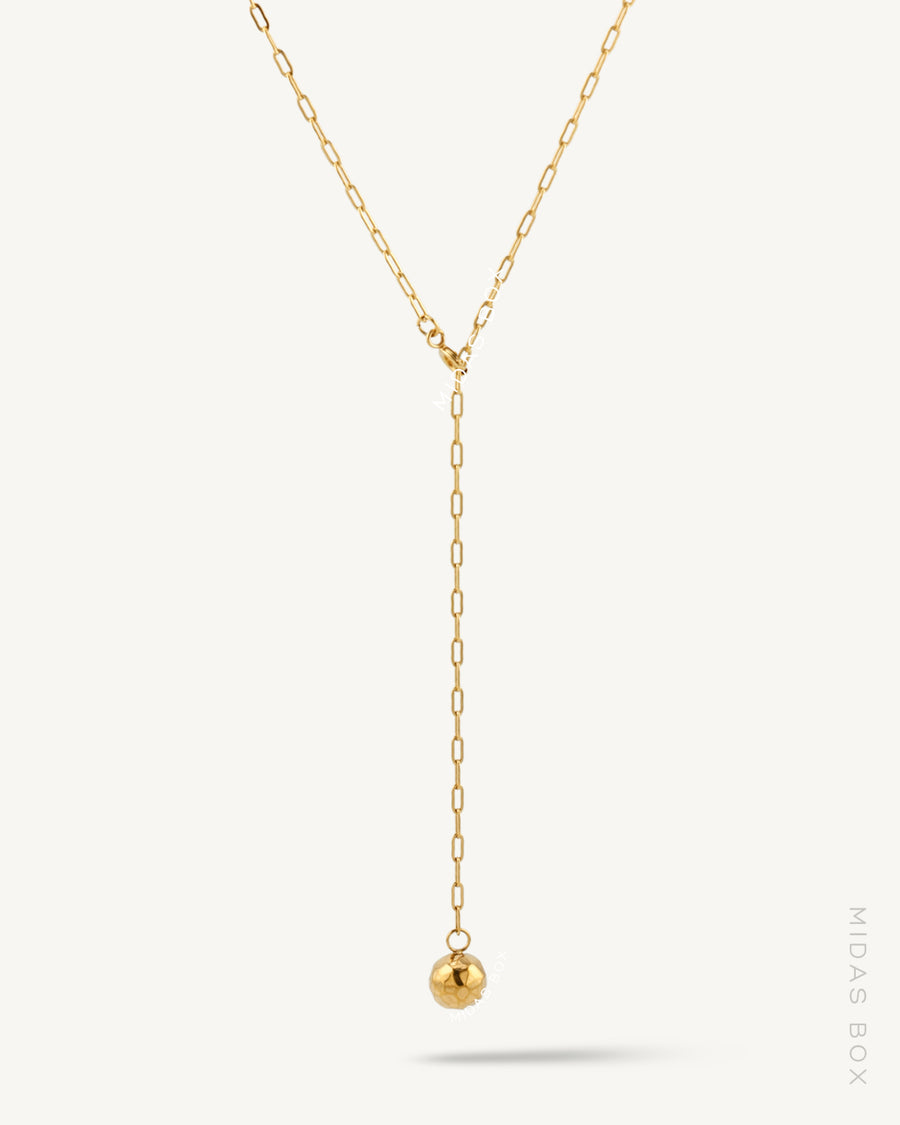 Geometric Ball Lariat Necklace