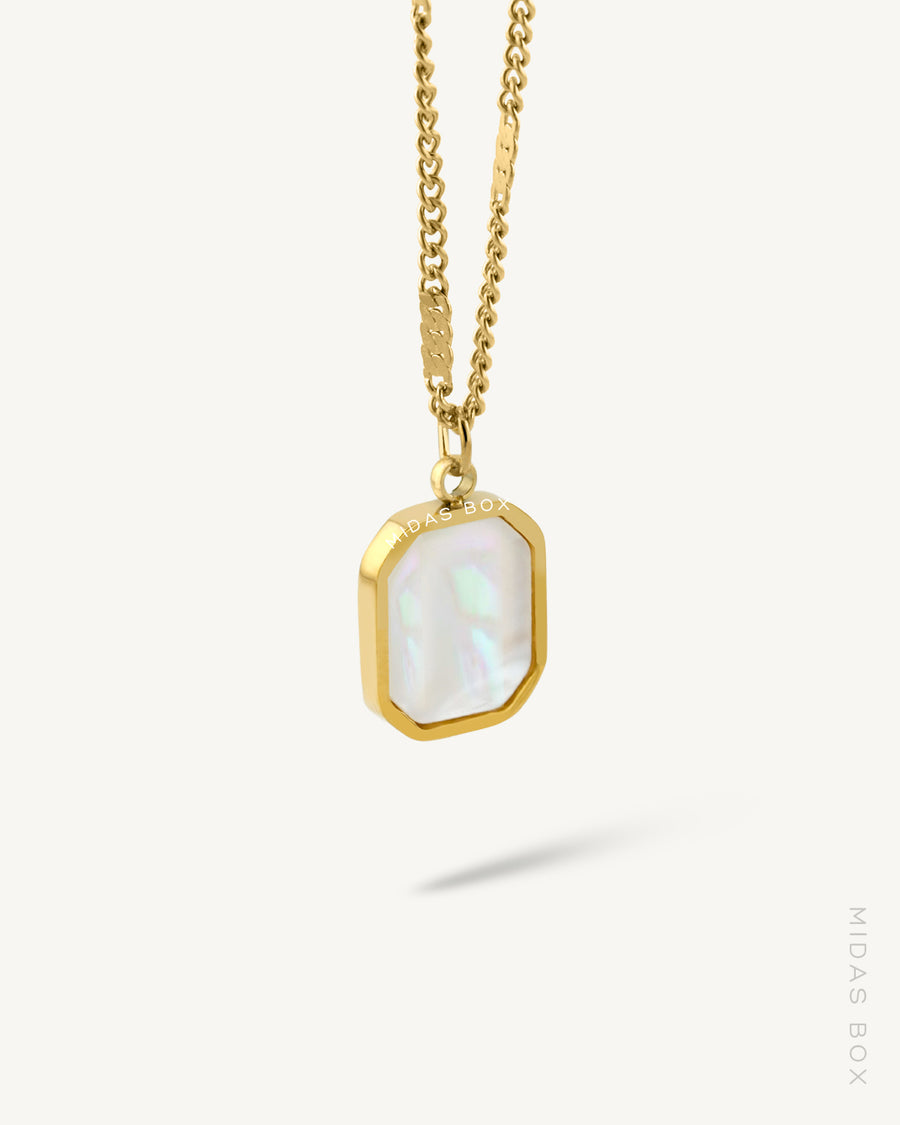 Mother of Pearl Octagon Necklace