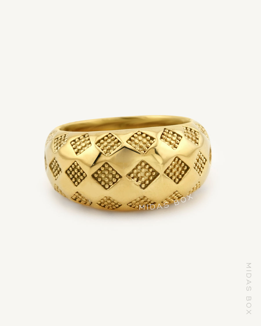 Patterned Dome Ring