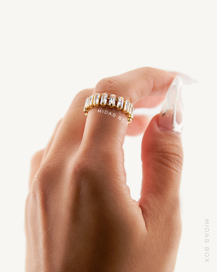 Baguette Eternity Link Ring