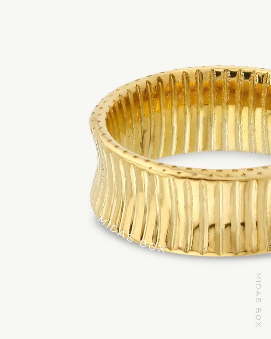 Ribbed Concave Ring