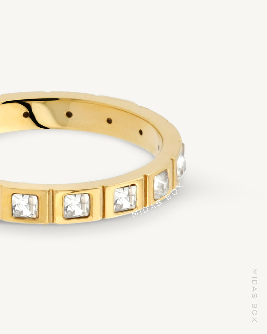 Spaced Princess Cut Eternity Band